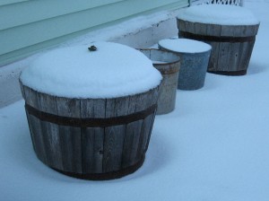 snow barrels